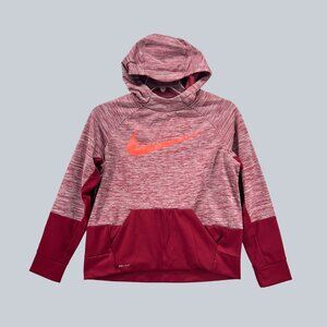 Nike Dri-Fit Red/Heathered Pullover Hoodie With Kangaroo Pockets Boys XL